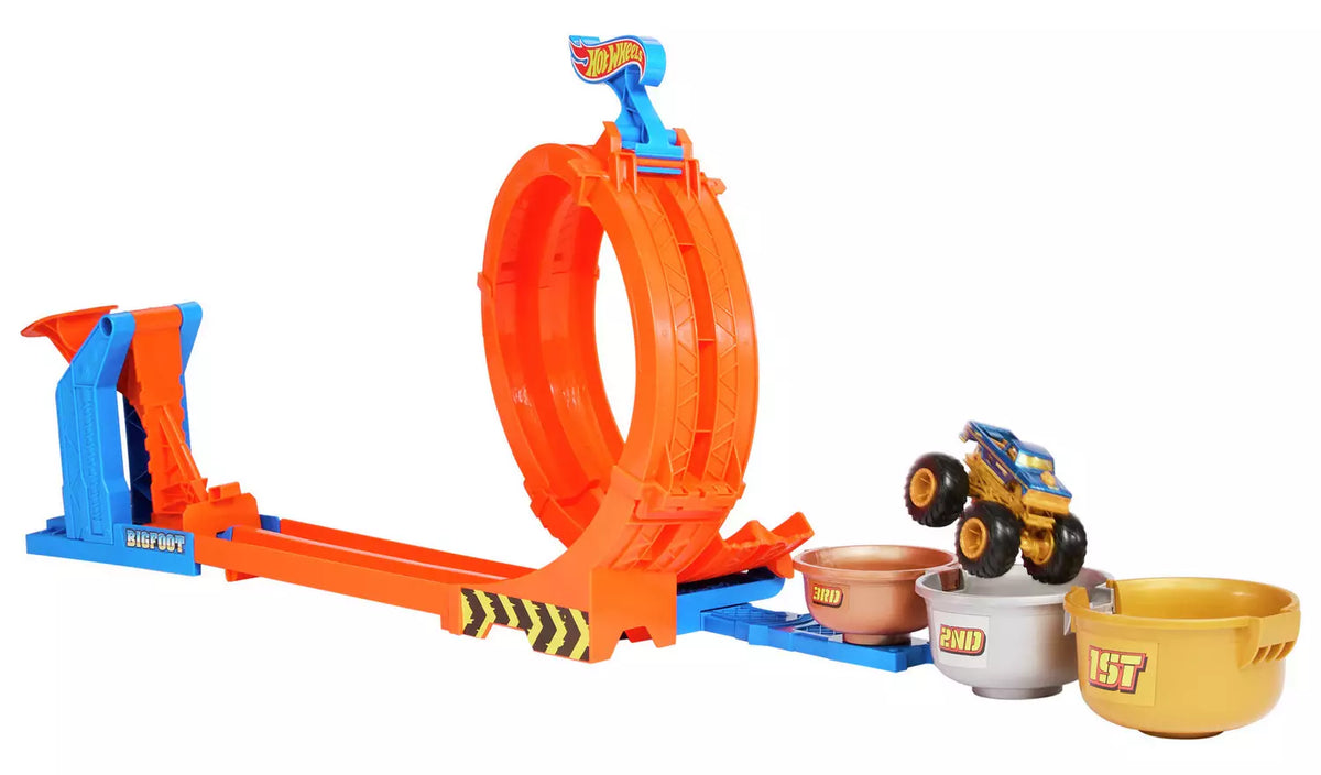 هوت ويلز مسار شاحنات الوحوش تدوب وتتقلب مركبات مع مسار HotWheels