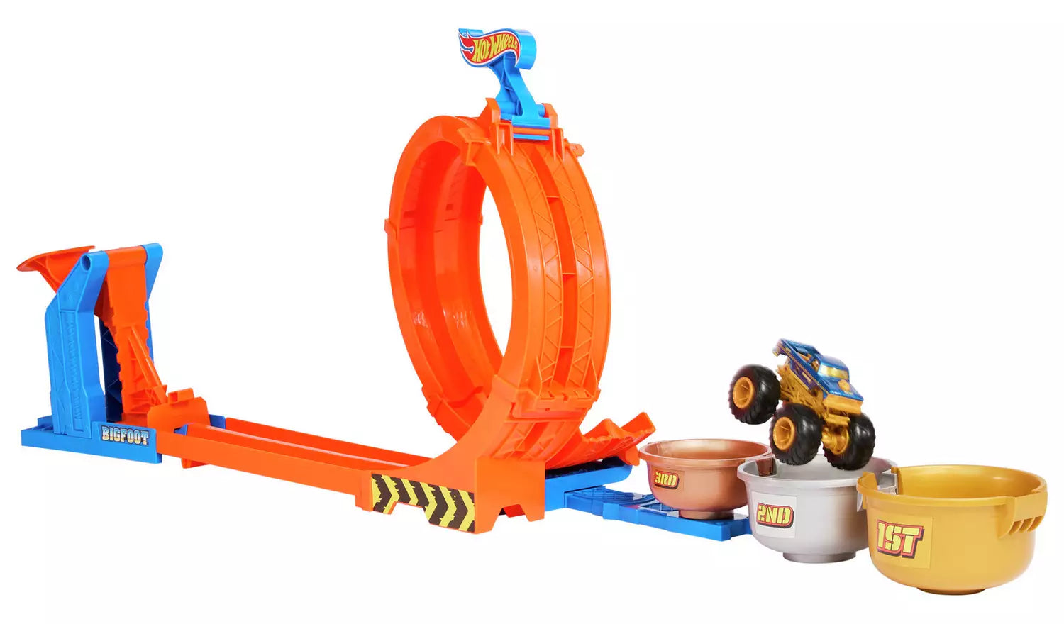 هوت ويلز مسار شاحنات الوحوش تدوب وتتقلب مركبات مع مسار HotWheels