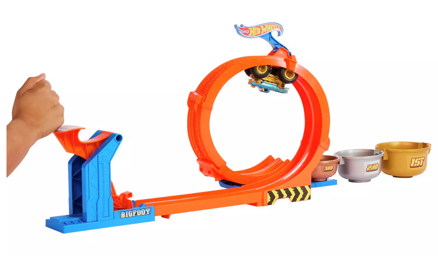 هوت ويلز مسار شاحنات الوحوش تدوب وتتقلب مركبات مع مسار HotWheels
