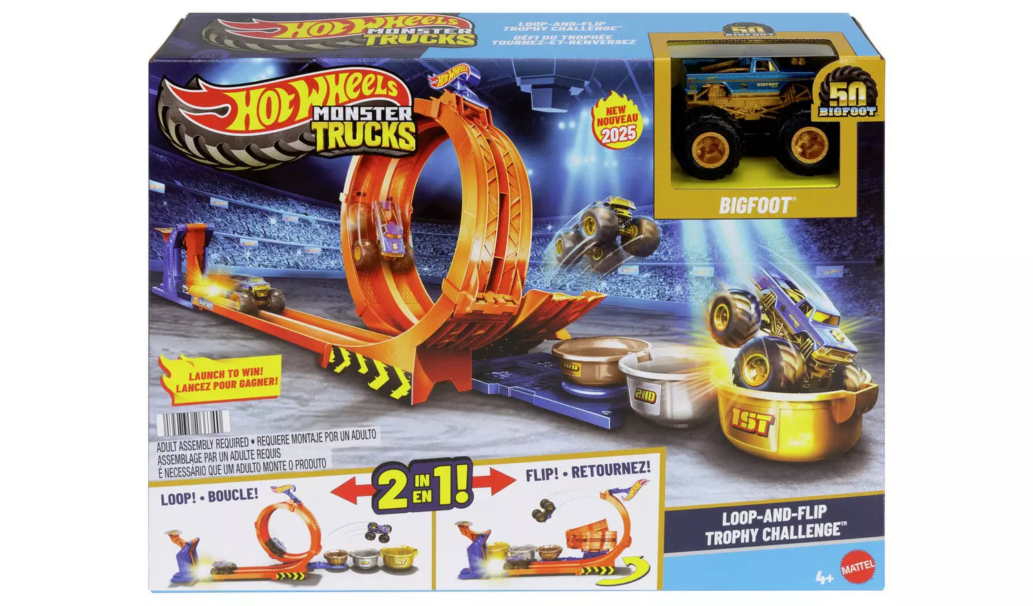 هوت ويلز مسار شاحنات الوحوش تدوب وتتقلب مركبات مع مسار HotWheels
