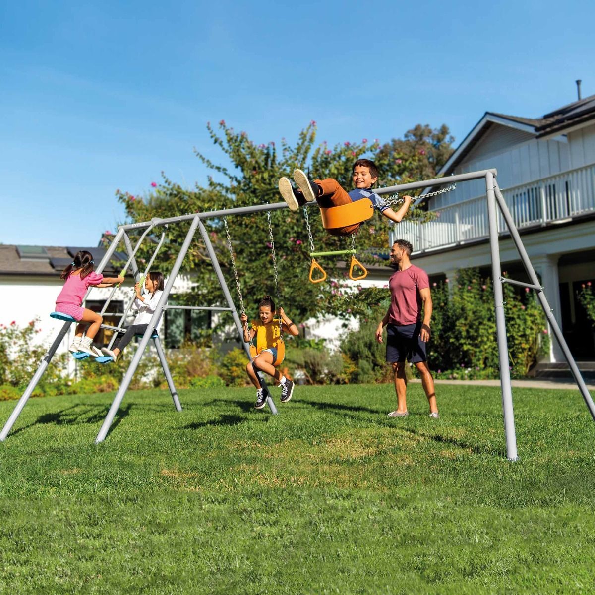 انتكس ميزات التأرجح والانزلاق الرباعية المراجيح Intex