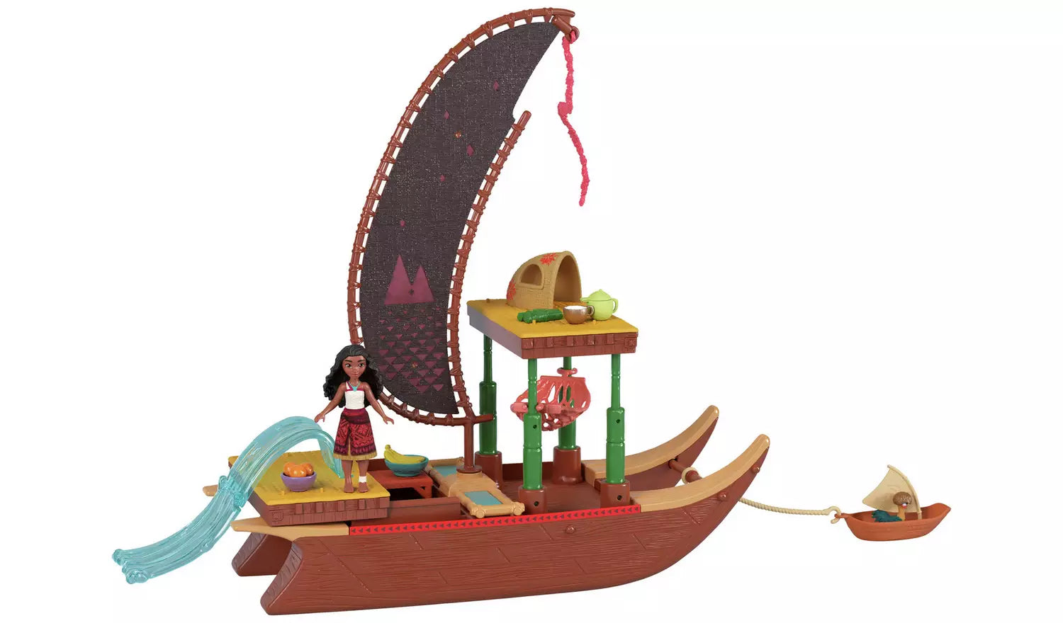 ديزني لعبة زورق مغامرات موانا مع زورق عائم دمية مع اكسسوارات Disney