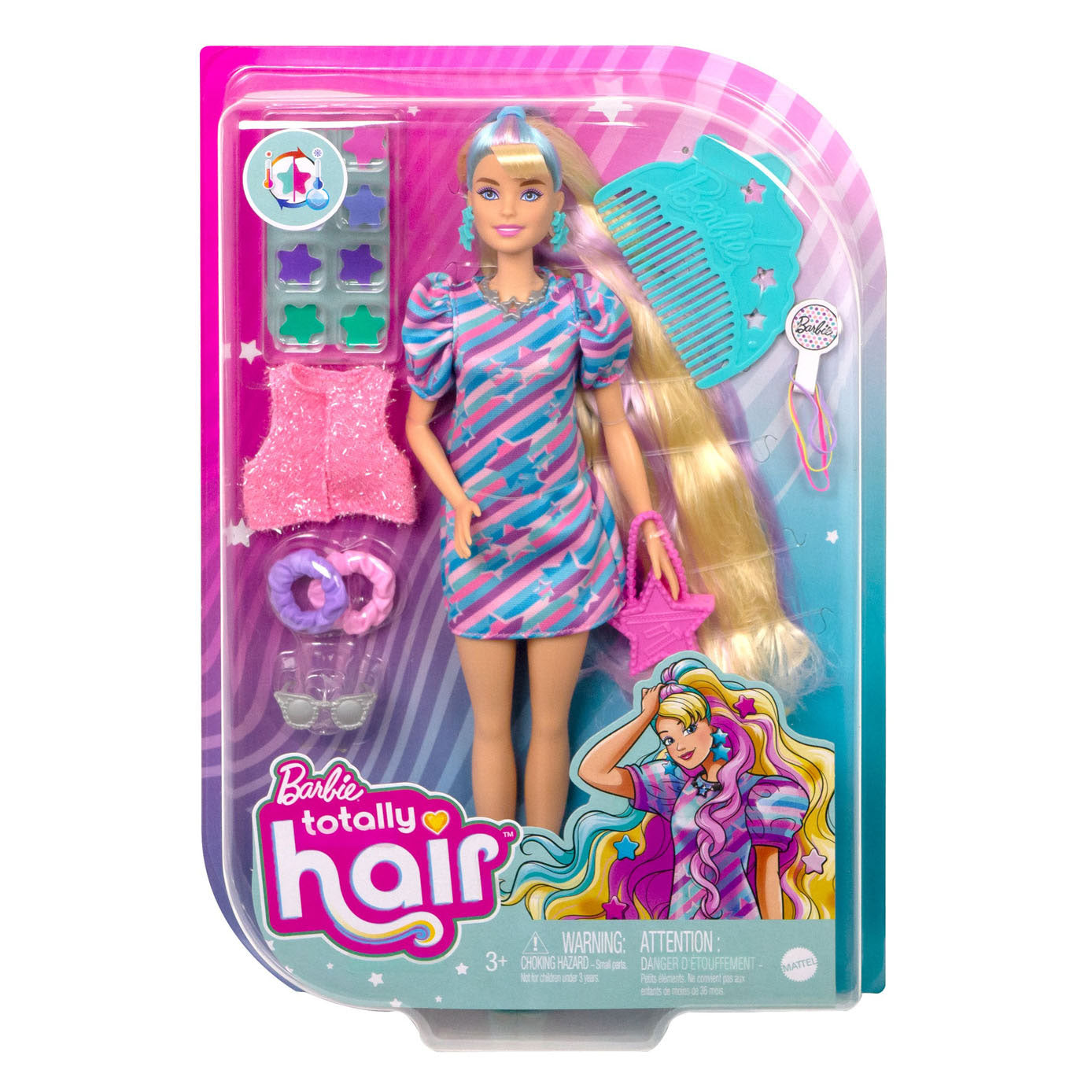 باربي دمية توتالي هير شعر ساحر دمية مع اكسسوارات Barbie