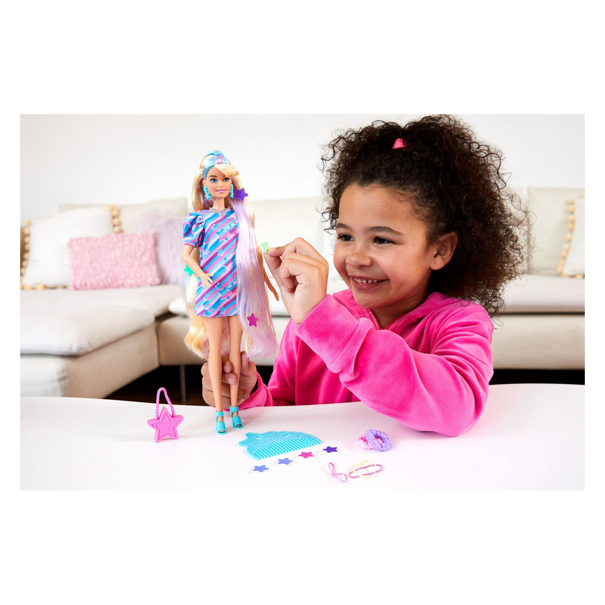 باربي دمية توتالي هير شعر ساحر دمية مع اكسسوارات Barbie