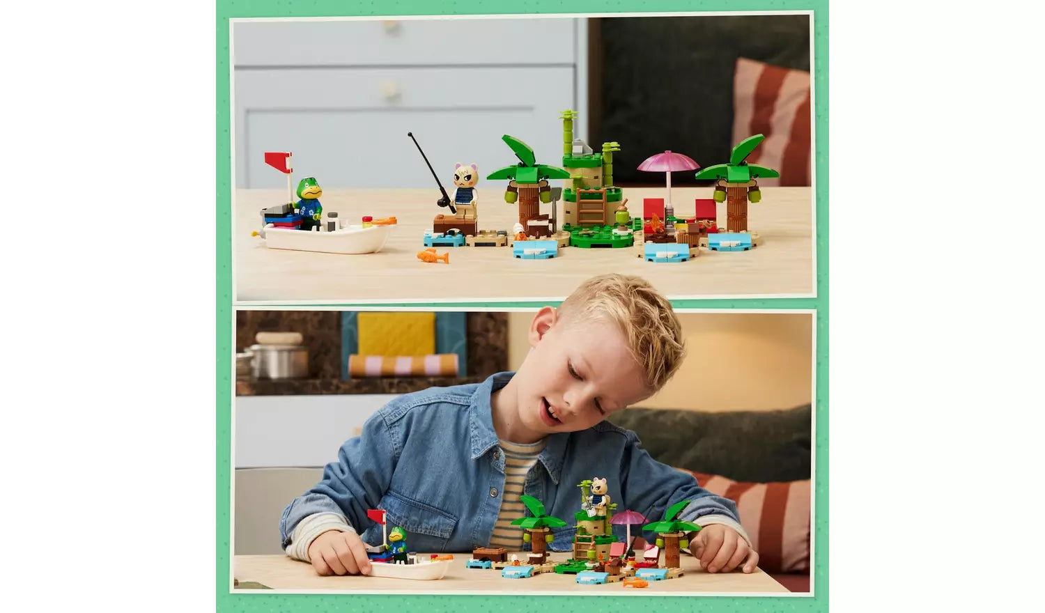 لبجو انيمال كروسينج لعبة مكعبات بناء كابنز ايلاند بوت تور مكعبات التركيب LEGO