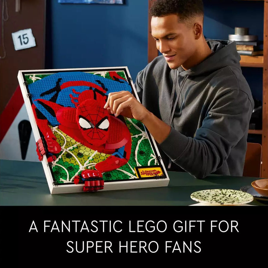 ليجو مكعبات بناء لوحة سبايدرمان ثلاثية الأبعاد مكعبات التركيب LEGO