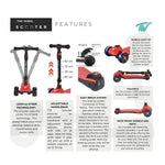 تايني ويل سكوتر أسود و وردي 3 كفرات قابل للطي سكوتر 3 عجلات Tiny Wheel