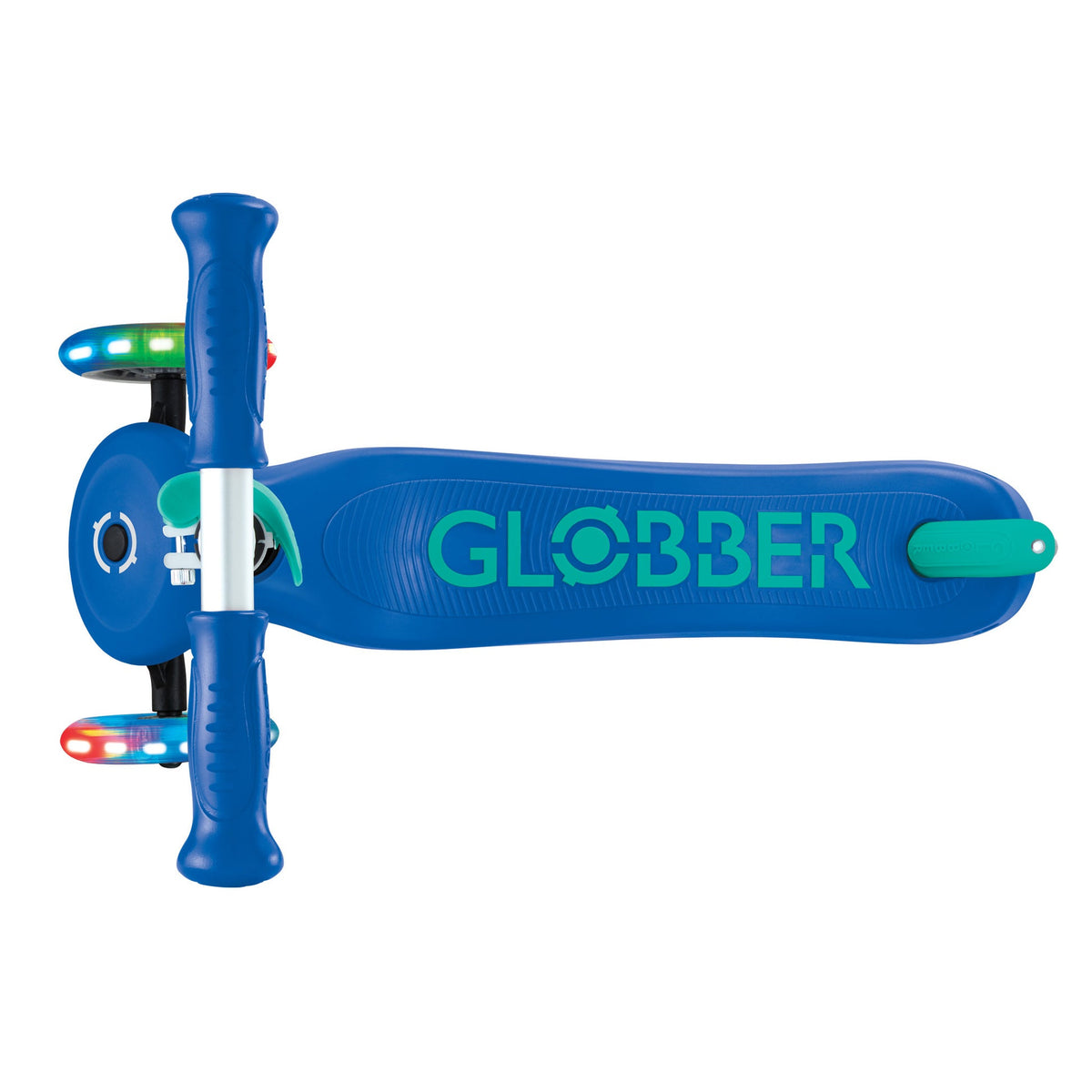 غلوبر بريمو بلس سكوتر بأضواء لون أزرق سكوتر 3 عجلات GLOBBER