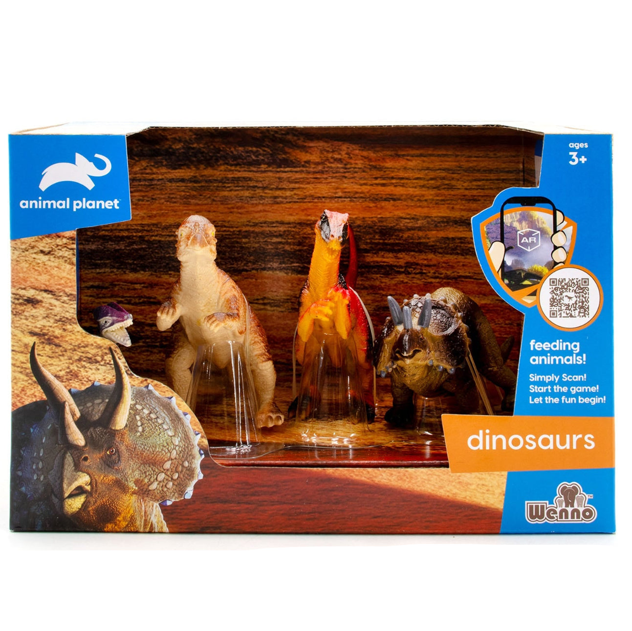 أنيمال بلانيت مجسمات الديناصورات 4 قطعة مجسمات الحيوانات Animal Planet