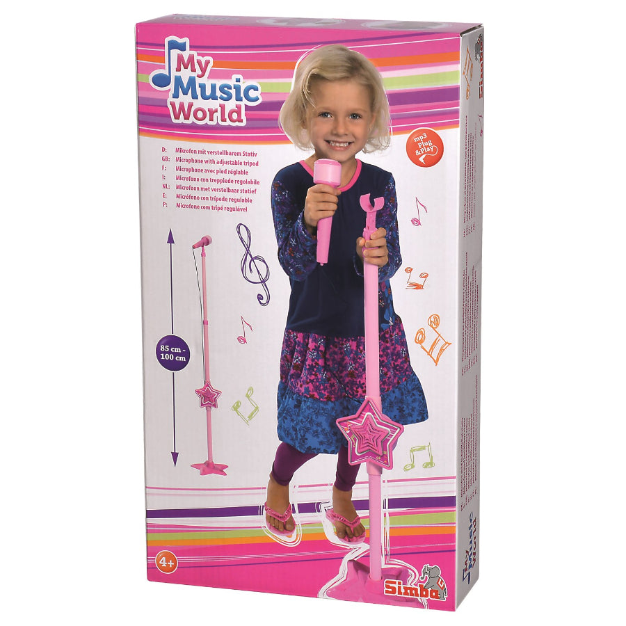 سيمبا ميكروفون مع حامل وردي تقمص الأدوار simba