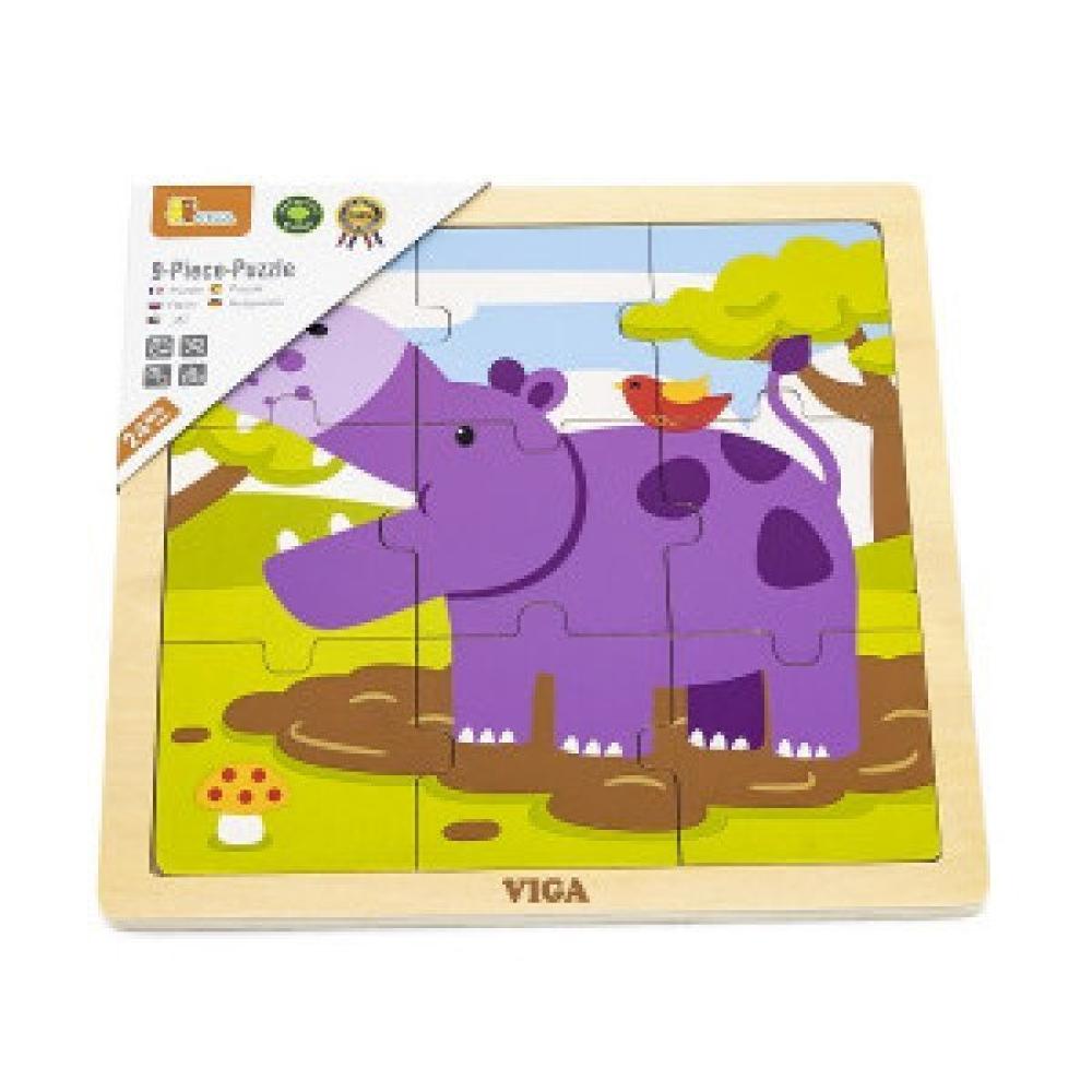 فيجا بزل فرس النهر 9 قطع العاب البزل VIGA