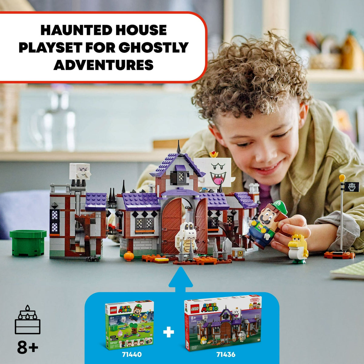 ليجو 71436 سوبر ماريو قصر الملك بو المسكون مكعبات التركيب LEGO