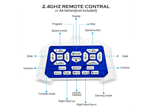 كرازون روبوت التحكم بالأشعة تحت الحمراء الكبير ألعاب الروبوت Crazon