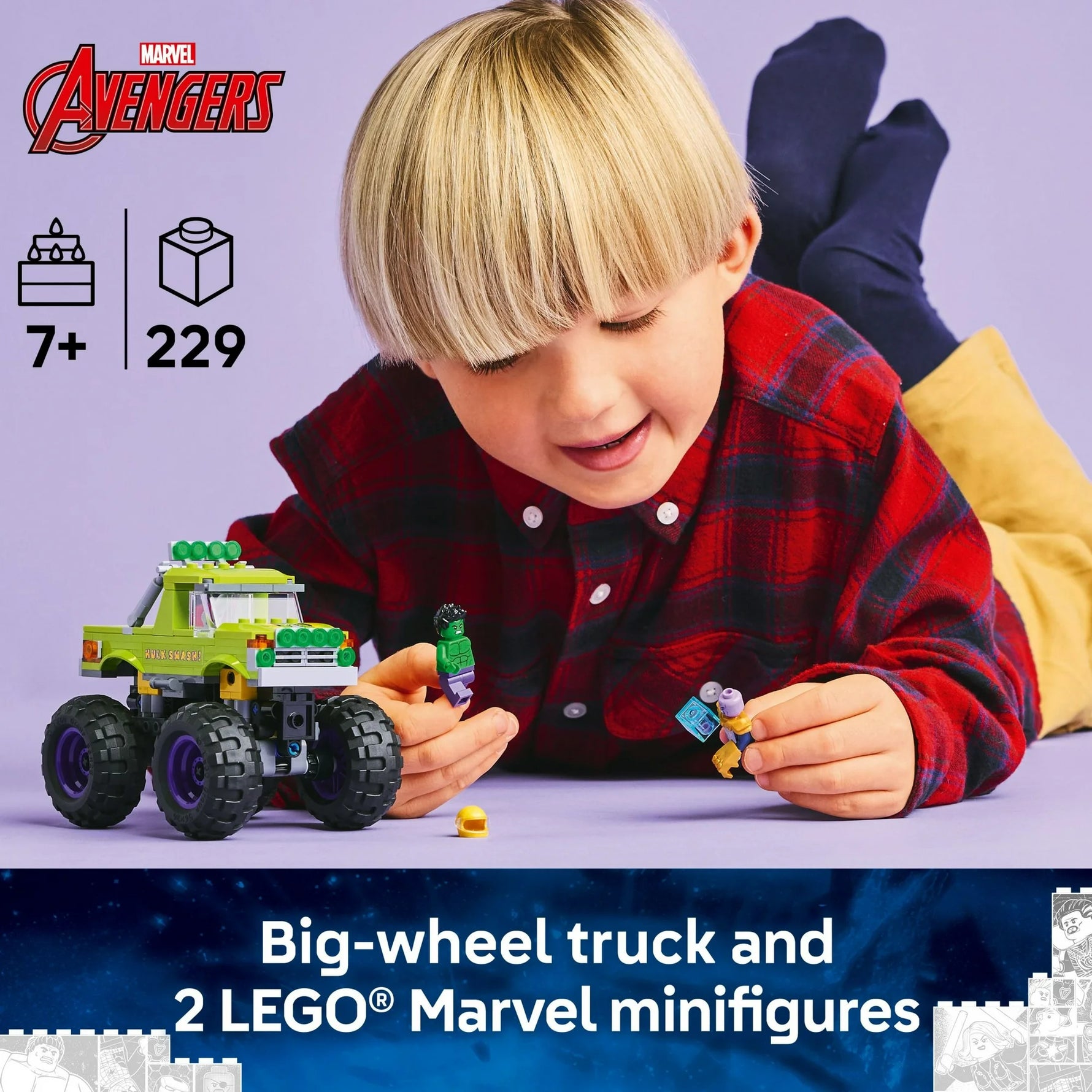 ليجو 76325 مارفل شاحنة هالك ضد ثانوس مكعبات التركيب LEGO