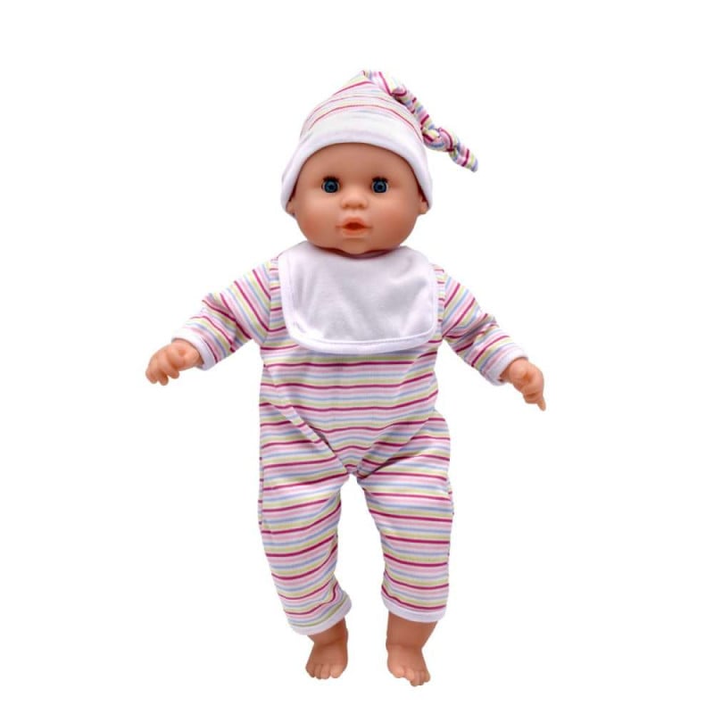دولز وورلد دمية بيبي بابل مع أصوات أطفال حقيقية 38سم دمى المواليد Dolls World