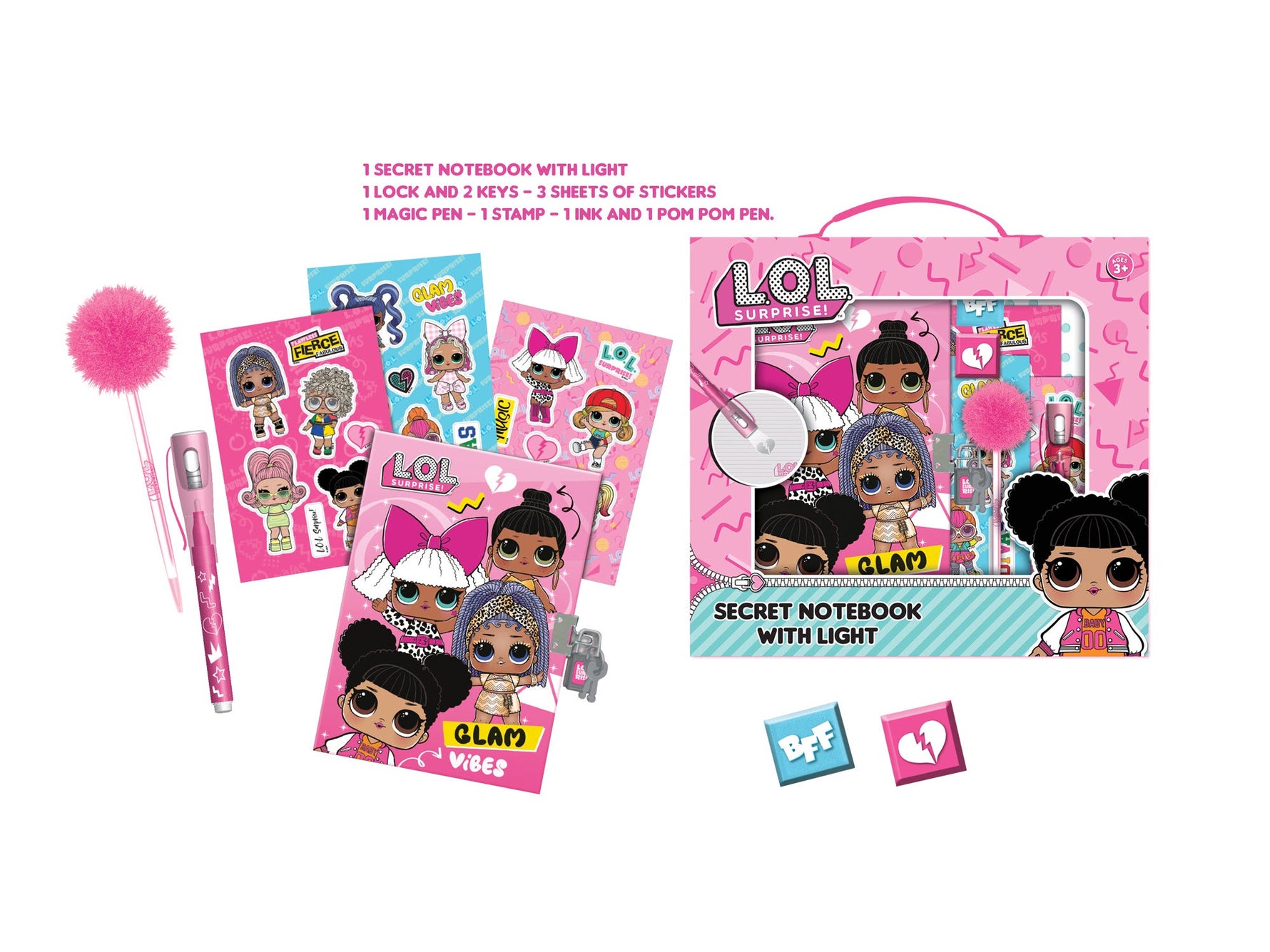 ال او ال سربرايز دفتر ملاحظات سري و مضيء رسم و تلوين LOL Surprise