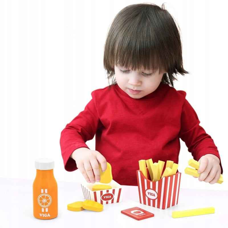 فيجا دجاج ناجتس وبطاطس مع عصير ألعاب المطابخ VIGA