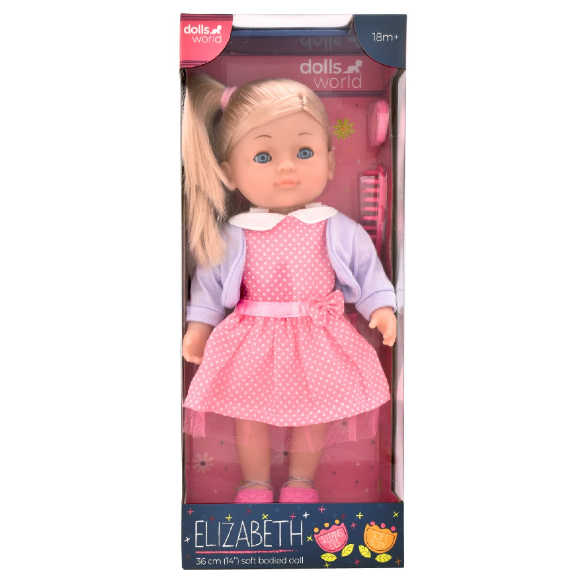 دولز وورلد دمية اليزابيث 38 سم دمى المواليد Dolls World