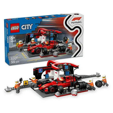 ليجو 60443 سيتي محطة خدمة سيارة السباق مكعبات التركيب LEGO