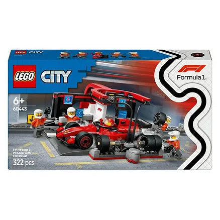 ليجو 60443 سيتي محطة خدمة سيارة السباق مكعبات التركيب LEGO