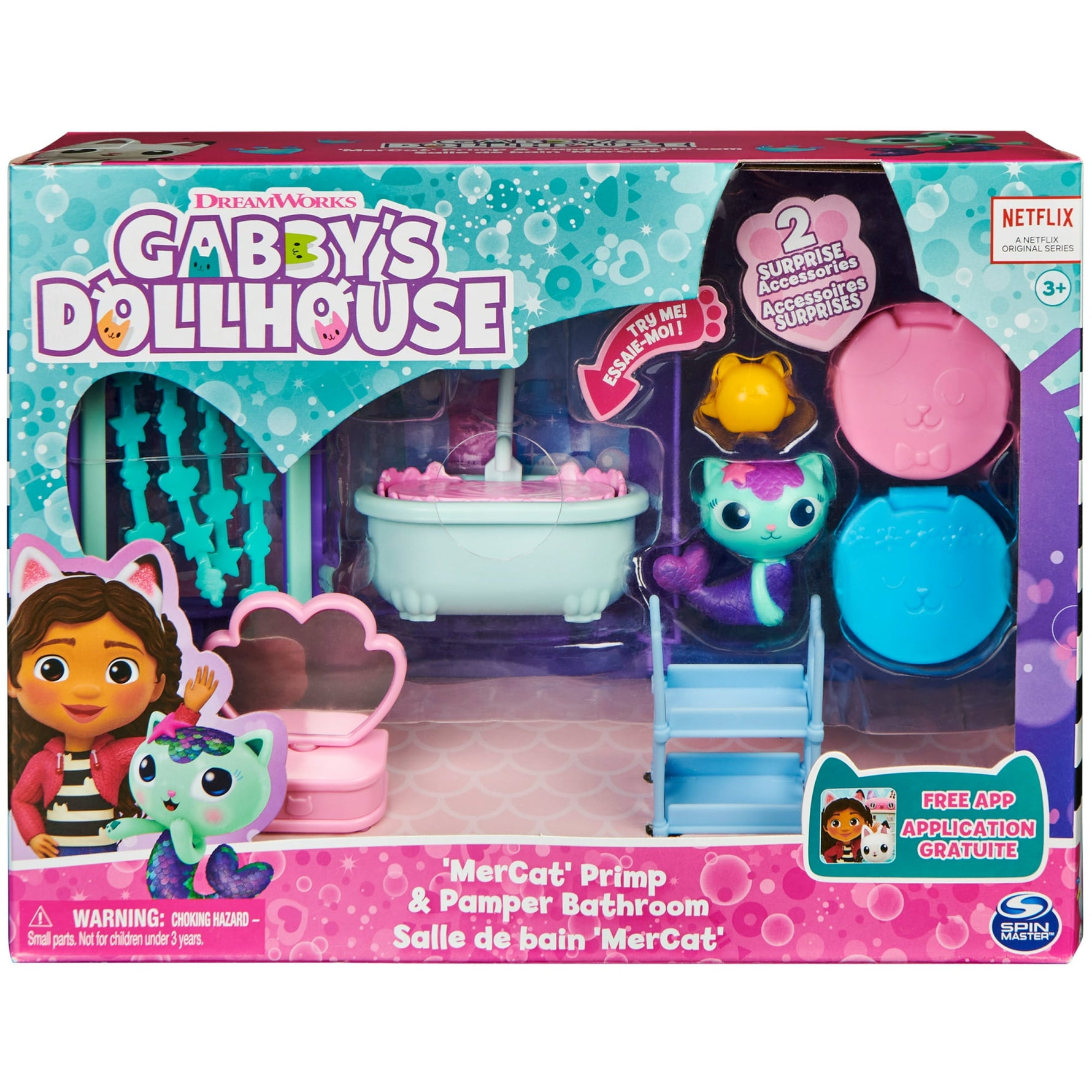 غابي دول هاوس غرفة الاستحمام اكسسوارت الدمى Gabby Dollhouse