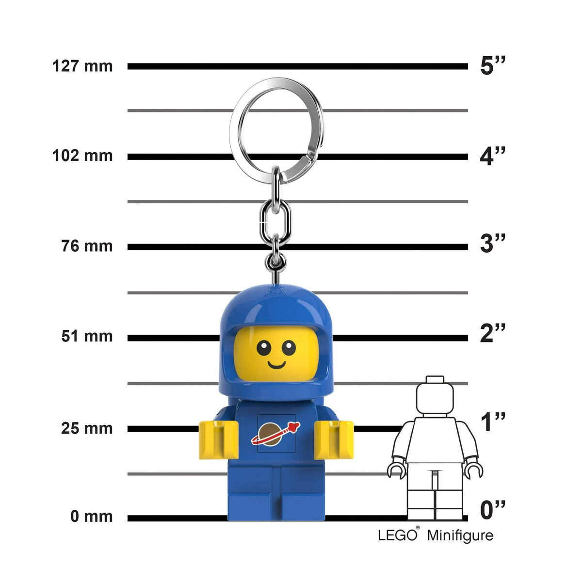ليجو اي كيو سلسلة مفاتيح طفل فضائي مكعبات التركيب LEGO