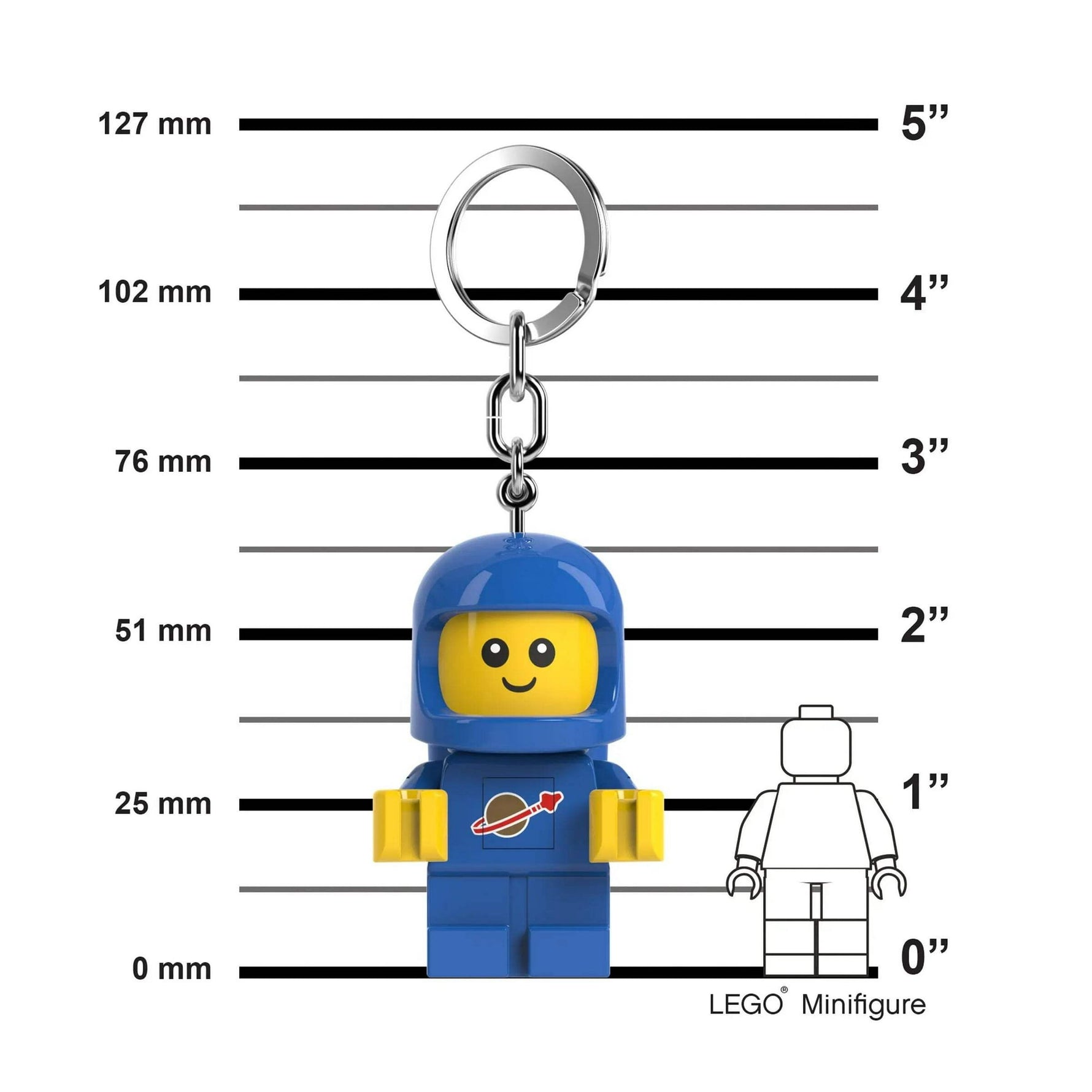 ليجو اي كيو سلسلة مفاتيح طفل فضائي مكعبات التركيب LEGO