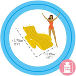 انتكس كرسي استلقاء ذهبي عوامات ومراتب Intex