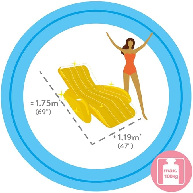 انتكس كرسي استلقاء ذهبي عوامات ومراتب Intex