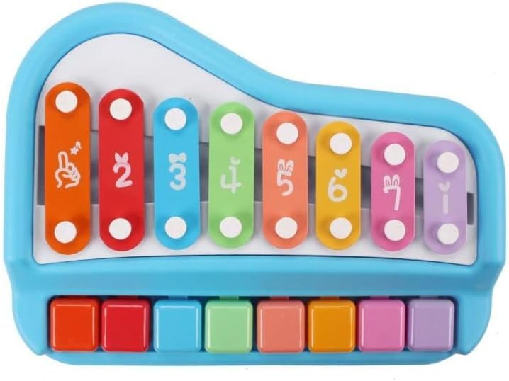 لعبة اكسلفون التعليمية 2 في 1 بـ 8 نغمات مواليد تفاعلي LOCAL