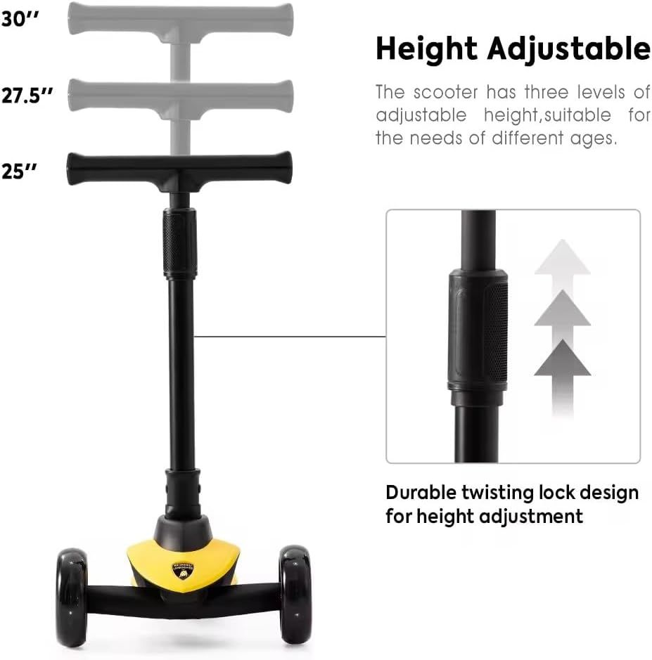لامبورغيني سكوتر اصفر 3 عجلات مع مقعد سكوتر 3 عجلات Lamborghini