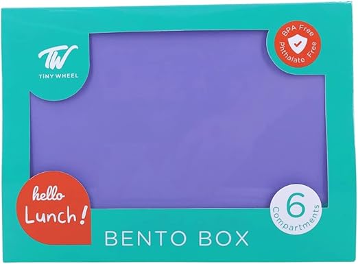 تايني ويل صندوق بينتو ارجواني 6 اقسام أدوات مدرسية Tiny Wheel