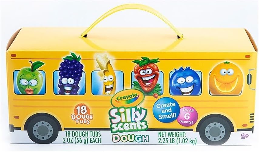 كرايولا صلصال معطر الحافلة المدرسية 18 قطعة الصلصال والمعجون Crayola