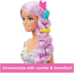 باربي دمية حورية البحر مع شعر زهري دمية مع اكسسوارات Barbie