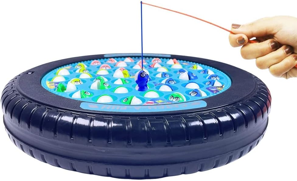 صيد السمك 21 سمكة مع 4 صنارات و اصوات متنوع العاب لوحية LOCAL