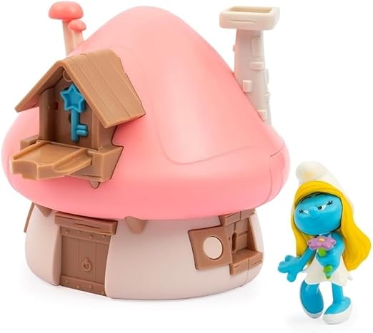 السنافر لعبة بيت السنافر مع شخصية الوان متنوعة شخصيات كرتونية The Smurfs