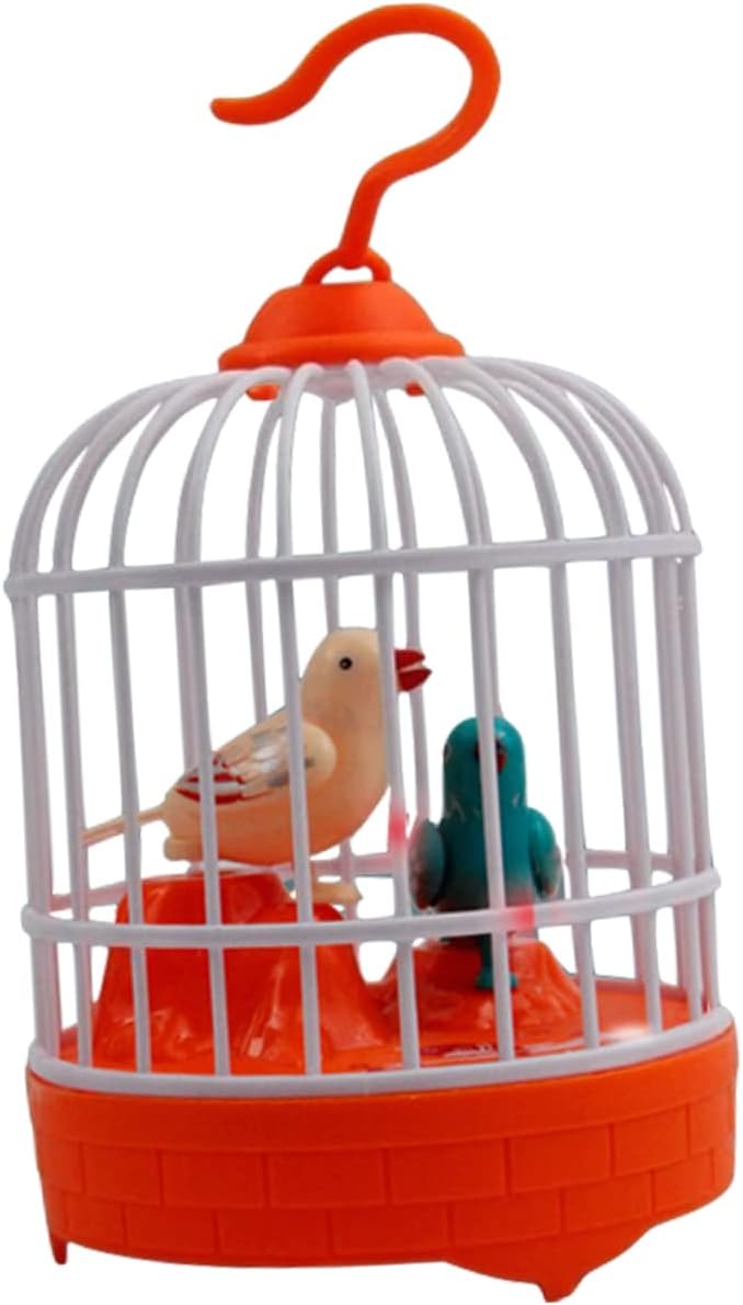 لعبة قفص الطيور مردد الاصوات الوان متنوعة مجسمات الحيوانات LOCAL