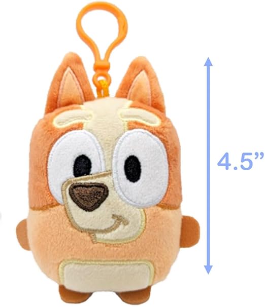 بلوي دمية مع مشبك حقيبة ظهر أزرق الالعاب القطنية Bluey