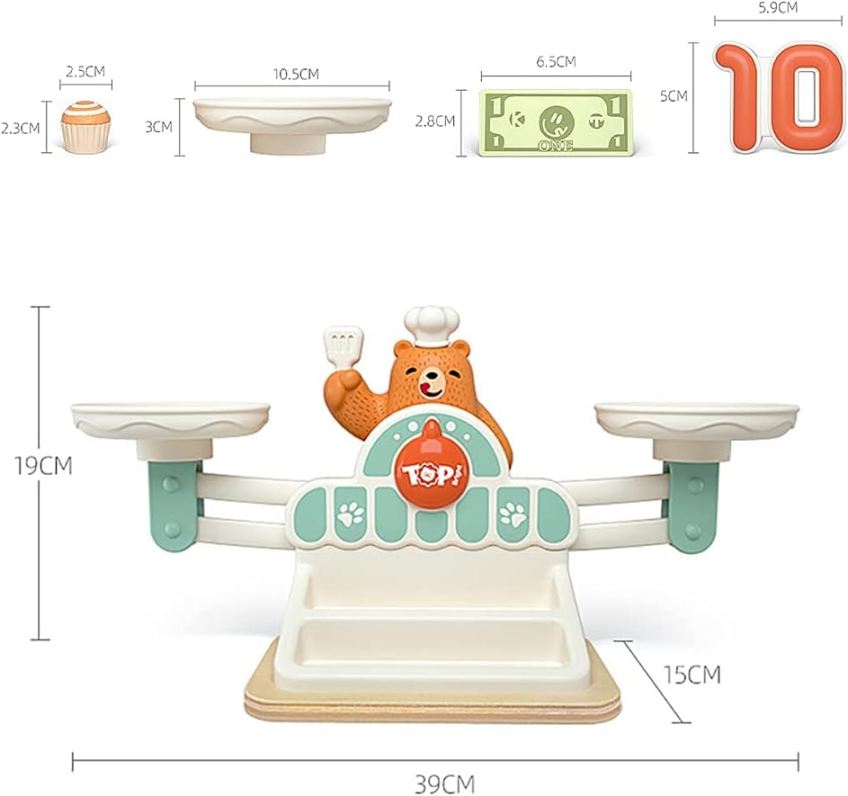 توب برايت موازنة الدب الطاهي لتعليم الأطفال مواليد تفاعلي Top Bright