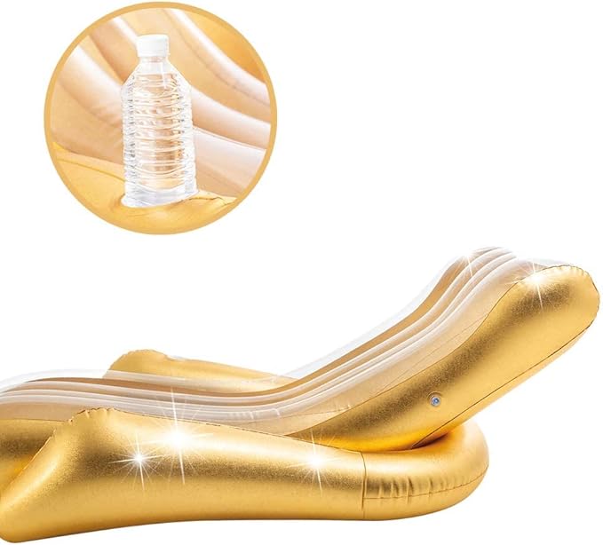 انتكس كرسي استلقاء ذهبي عوامات ومراتب Intex