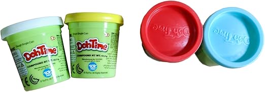 دوه تايم علبة صلصال 4 قطع سلايم DohTime