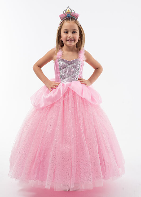 فيري لاند فستان سندريلا وردي ملابس الأميرات Fairy Land