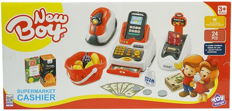 نيوبوي كاشير سوبرماركت مع اكسسوارات التسوق والوظائف NewBoy