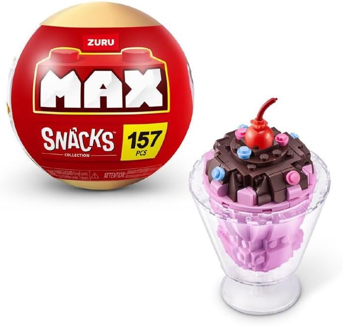 بيضة مفاجأة ماكس الوجبات الخفيفة اشكال متنوعة مكعبات التركيب Zuru