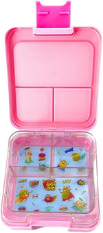 تايني ويل صندوق غذاء بينتو وردي 3 اقسام أدوات مدرسية Tiny Wheel