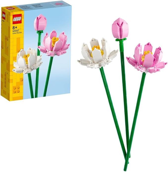 ليجو مكعبات بناء زهور اللوتس مكعبات التركيب LEGO