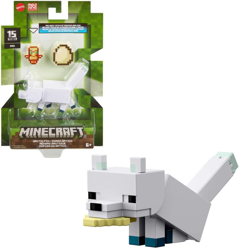 ماين كرافت مجسم الثعلب القطبي مجسمات الحيوانات Minecraft