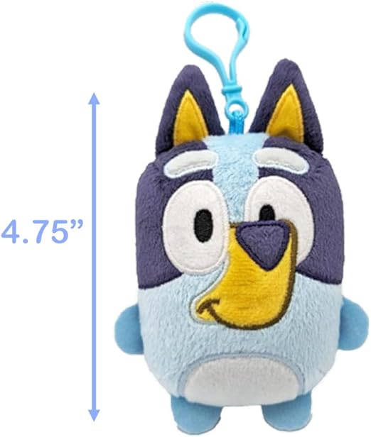 بلوي دمية مع مشبك حقيبة ظهر أزرق الالعاب القطنية Bluey