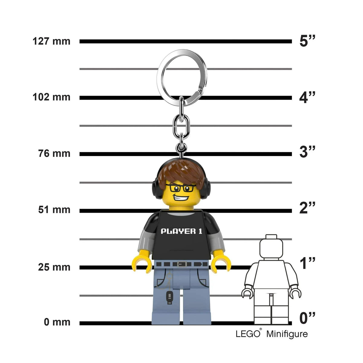 ليجو اي كيو سلسلة مفاتيح رجل ألعاب الفيديو مكعبات التركيب LEGO