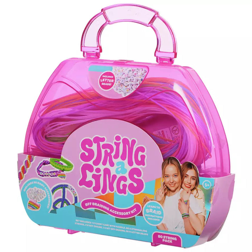 سترينجالينغز مجموعة أوتار 80 قطعة الخرز والاكسسوارات Stringalings